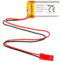 Аккумулятор универсальный, 250 mAh, 6,0 x 17 x 30 мм.