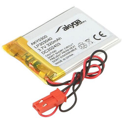 Аккумулятор универсальный, 320 mAh, 3,0 x 30 x 40 мм.