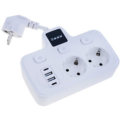 Сетевой фильтр Amjing BKL-04, 2.0 м., Белый