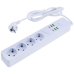 Сетевой фильтр Amjing, 2.0 м., Белый