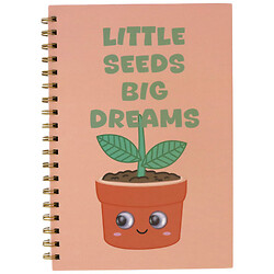 Блокнот В5 на спіралі "Горщик з оченятами", 60 аркушів
