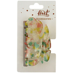 Краб для волос пластиковый Lovit "Листочек перламутровый", микс