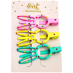 Набір заколок-затискачів для волосся "Вушка", 3 шт