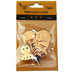 Набір застібок для сумки металевих Craft time, 3 см х 3 шт