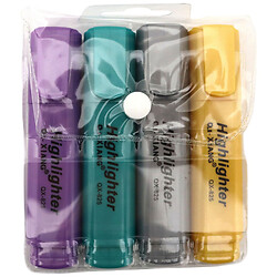 Набор текстовых маркеров, металлик, 4 шт.