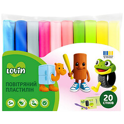 Набір пластиліну для ліплення повітряного "Fun", 20 стіків, Lovin