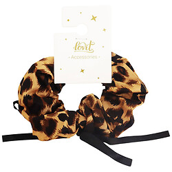 Резинка для волосся текстильна об'ємна з принтом