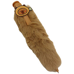 Ручка автоматическая с пушистым корпусом "Капибара", синяя