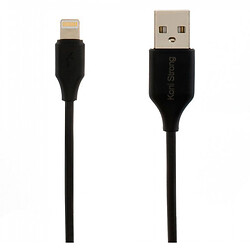 USB кабель Koni Strong KS-59i Apple iPhone SE 2022 / iPhone 14 Pro Max / iPhone 14 Plus / iPhone 14 Pro / iPhone 14 / iPhone 13 Pro / iPhone 13 Mini / iPhone 13 / iPhone 13 Pro Max / iPhone 12 Mini / iPhone 12 Pro Max, Lightning, 1.0 м., Черный