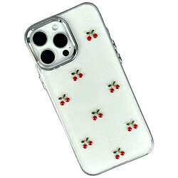 Чехол (накладка) Apple iPhone 14 Pro, Shiny Crystal Colored Bow, Cherries, Рисунок