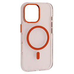 Чохол (накладка) Apple iPhone 17 Air, Silver Shield, MagSafe, Transparent Orange, Помаранчевий