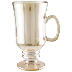 Бокал для горячих напитков стеклянный на ножке цветной, 200 мл