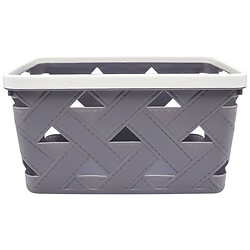 Корзина для хранения пластиковая прямоугольная с ручками, 25,7х18,9х14 см
