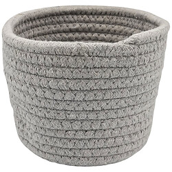 Корзина для хранения вещей текстильная плетеная круглая H&S, 13х13 см