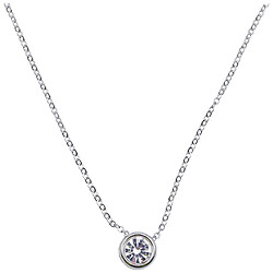 Ланцюжок на шию жіночий металевий з камінчиком