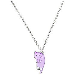 Ланцюжок на шию жіночий металевий з підвіскою "Котик"