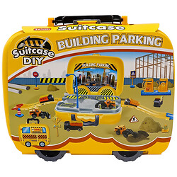 Набор игрушечный "Паркинг со спецтехникой", в чемодане