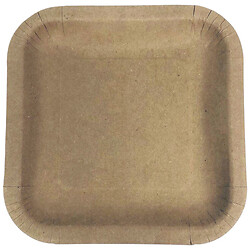 Набір тарілок одноразових паперових квадратних, 23х23 см