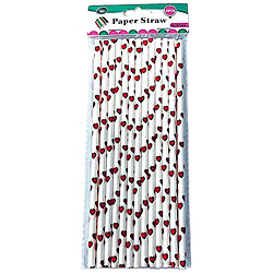 Набор трубочек для бумажных напитков "Сердца"