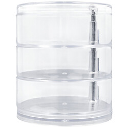 Органайзер для мелочей пластиковый вращающийся Bathroom Solutions прозрачный, 3 отдела