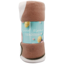 Плед полуторный флисовый с принтом Зайчики 150х200 см