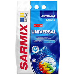 Порошок для стирки автомат SARMIX Active Universal, 2,1 кг
