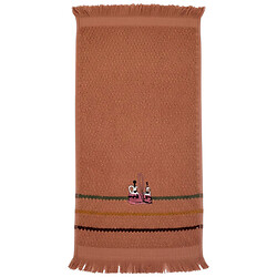 Рушник кухонний махровий однотонний з принтом "Пляшки", 25х50 см