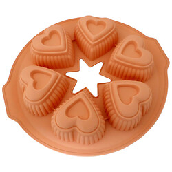 Форма для випікання кексів силікована Серця