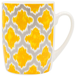 Чашка фарфоровая с цветным рисунком, 370 мл