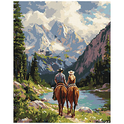 Картина по номерам "Пара всадников в горах", 40х50см, Ідейка
