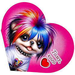 Открытка поздравительная "Валентинка", 13,1х7,1 см, 10 штук, FIESTA