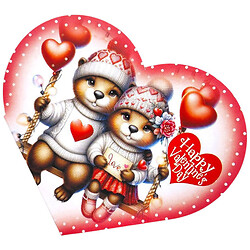 Открытка поздравительная "Валентинка", 15,1х8,2 см., FIESTA