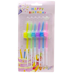 Свеча для торта "Макарунволны", 6шт., 12см, Mic