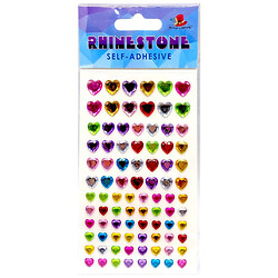 Стразы самоклеящиеся, "Сердечки", 13х7,5 см, Mic