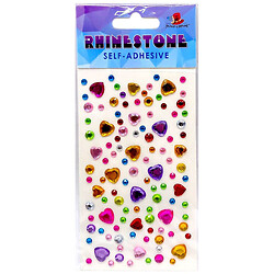 Стразы самоклеящиеся, "Сердечки", 13х7,5 см, Mic