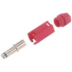 Разъем QS6H QS, папа, красный, под обжим