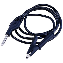 Крокодил миниатюрный + "банан" на проводе черный 10A, WD1096+CX-3044 Black