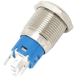 Переключатель антивандальный 16mm Waterproof Metal Push Switch 3-6V Blue