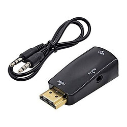 Адаптер HDMI - VGA - AUX, Чорний