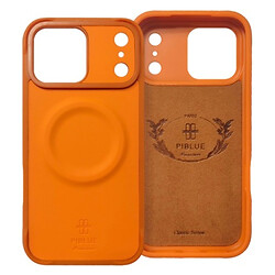 Чохол (накладка) Apple iPhone 17 Pro Max, Piblue Magentic Carbon, MagSafe, Помаранчевий