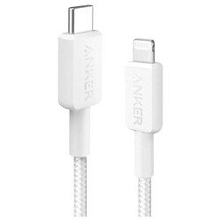 Кабель Anker 322 A81B6H21 Apple iPhone SE 2022 / iPhone 14 Pro Max / iPhone 14 Plus / iPhone 14 Pro / iPhone 14 / iPhone 13 Pro / iPhone 13 Mini / iPhone 13 / iPhone 13 Pro Max / iPhone 12 Mini / iPhone 12 Pro Max / iPhone 12 Pro, Lightning, 1.8 м., Белый