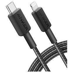 Кабель Anker 322 7030799 Apple iPhone SE 2022 / iPhone 14 Pro Max / iPhone 14 Plus / iPhone 14 Pro / iPhone 14 / iPhone 13 Pro / iPhone 13 Mini / iPhone 13 / iPhone 13 Pro Max / iPhone 12 Mini / iPhone 12 Pro Max / iPhone 12 Pro, Lightning, 1.8 м., Черный