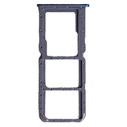 Держатель SIM-карты OPPO Realme C33 2023, С разъемом на карту памяти, Синий