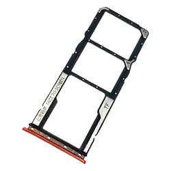 Держатель SIM-карты Xiaomi Redmi 9a, С разъемом на карту памяти, Оранжевый