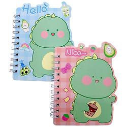 Блокнот на пружине "Динозаврик", 12x12 см, 60 л, микс видов, Malevaro
