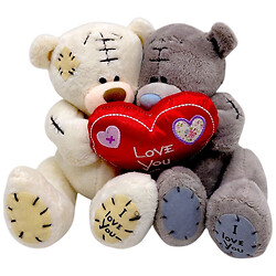 Мягкие игрушки "Пара Мишек", 16 см, СЕРЫЙ+БЕЛЫЙ, Mic