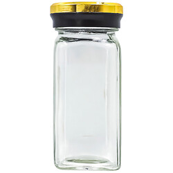 Емкость для специй стеклянная с серой крышкой