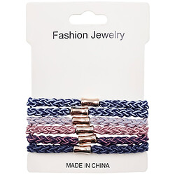 Набор резинок для текстильных цветных волос, 6 шт.