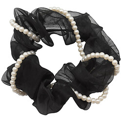 Резинка для волос текстильная объемная с бусинами