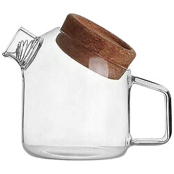 Заварочный чайник стеклянный с деревянной крышкой, 800 мл.